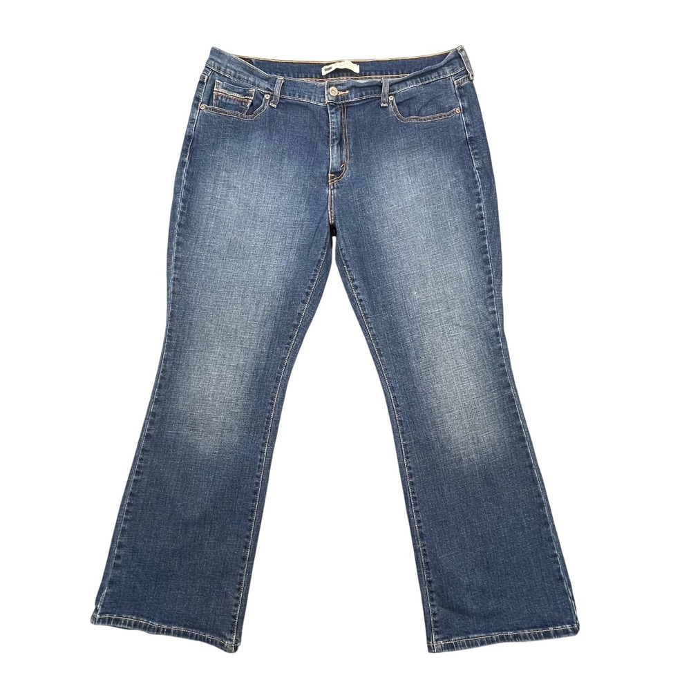 Levis Blue 515 Stretch Bootcut Denim Jeans Womens 16S